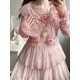 Cat Romance Cellophane Candy Wrapper Dotted Tulle and Velvet Cardigan(3rd Reservation/6 Colours/Full Payment Without Shipping)